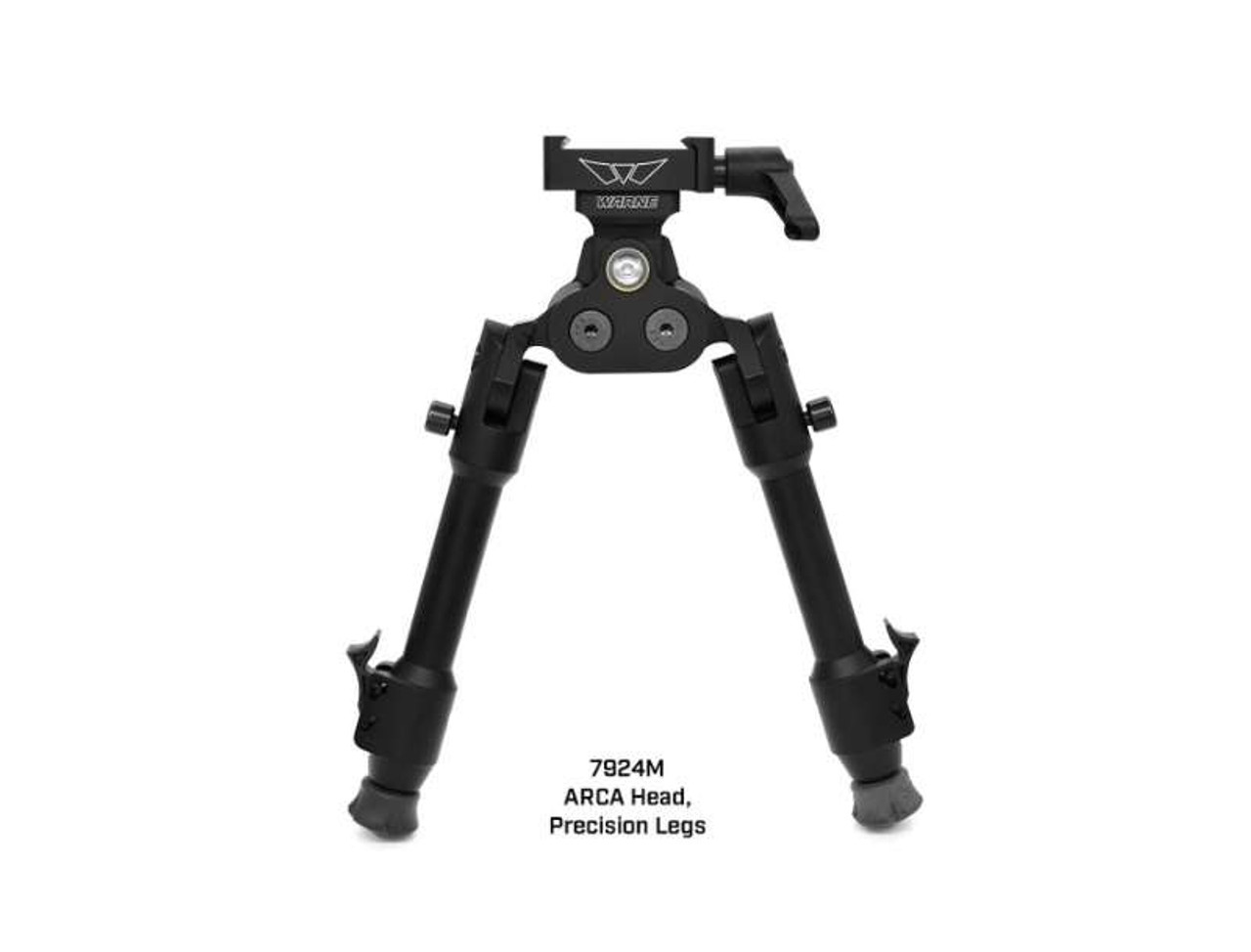 Warne Skyline Pro Bipod, Black Anodized ARCA Interface Head with Precision Legs