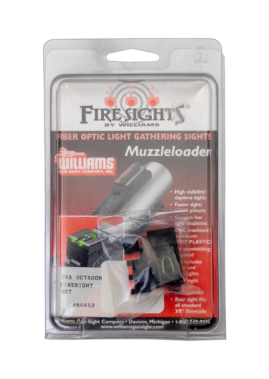 Williams FireSights CVA Octagonal, Fiber Optic Front Rear