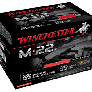 Winchester M-22 .22 LR 40gr Black Copper Plated Nose – 2,000rd Bulk Pack