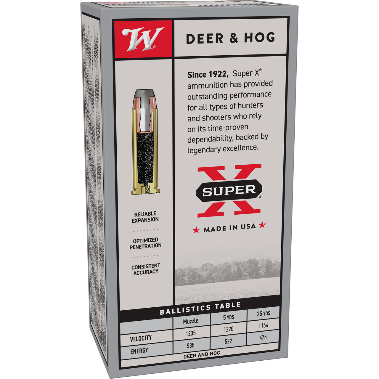 Winchester Super X 357 Magnum, 158gr, Jacketed Soft Point, 50rd Box