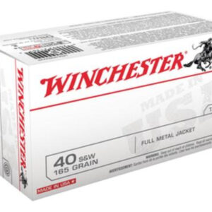 Winchester USA .40 Smith & Wesson, 165gr, Full Metal Jacket, 100rd