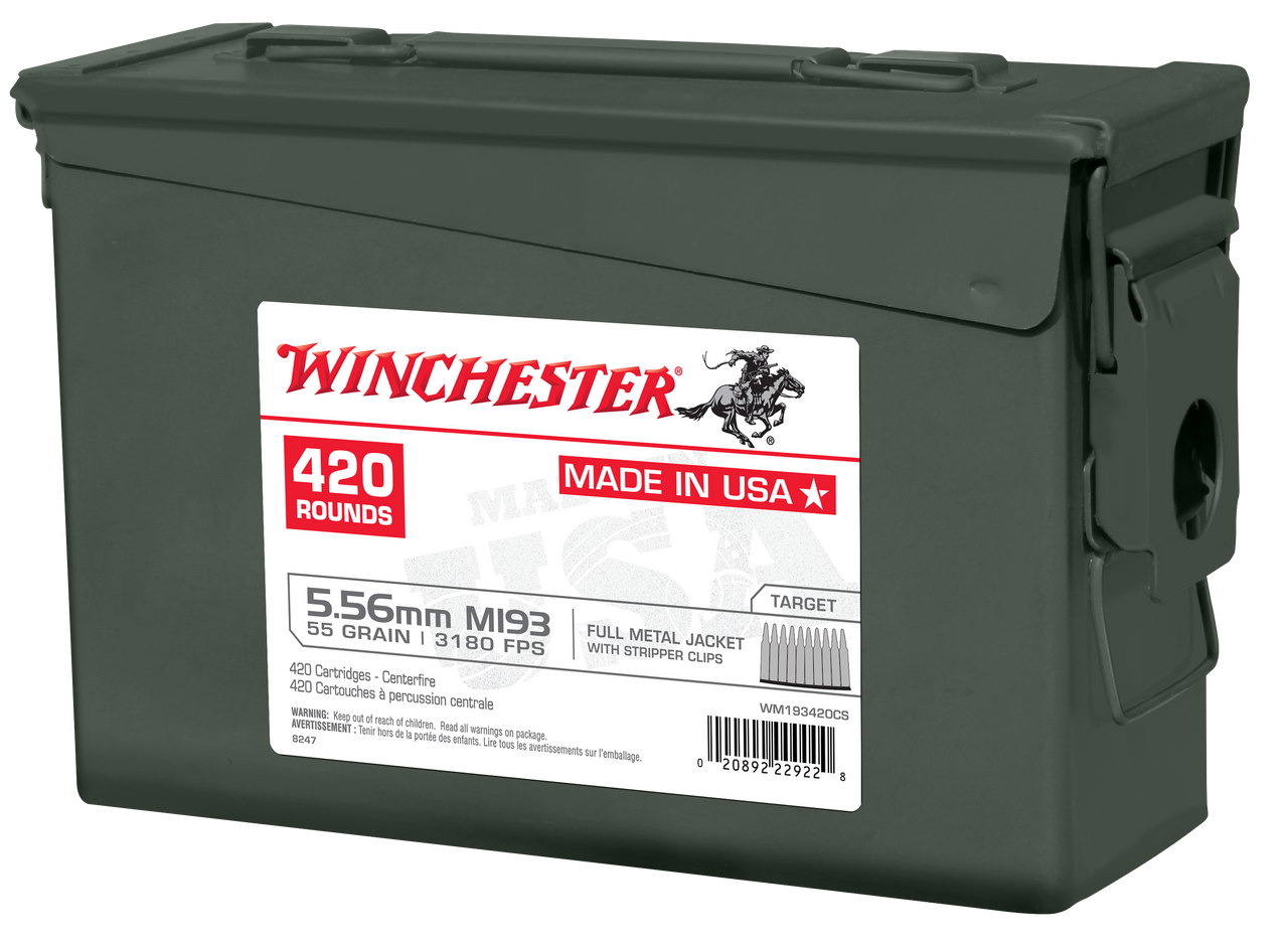 Winchester USA 5.56x45mm NATO 55gr, Full Metal Jacket 420rd