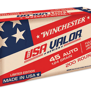 Winchester USA Valor .45 ACP, 230gr, Full Metal Jacket, 100rd