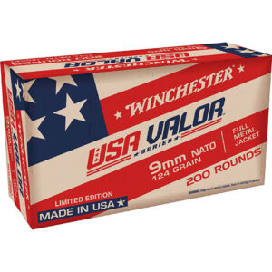 Winchester USA Valor Limited Edition Series, 9mm, 124Gr, Full Metal Jacket, 200rd