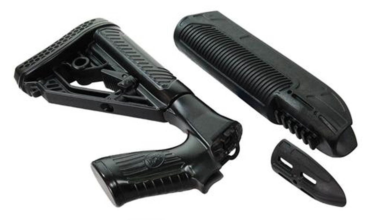 Adaptive Tactical EX Performance Stock – Black, Adjustable AR-15/Mossberg/Remington Fit