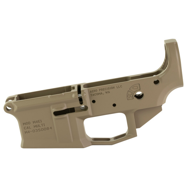 Aero Precision M4E1 Stripped Lower Receiver – Multi-Caliber AR-15 | Flat Dark Earth | Enhanced Design
