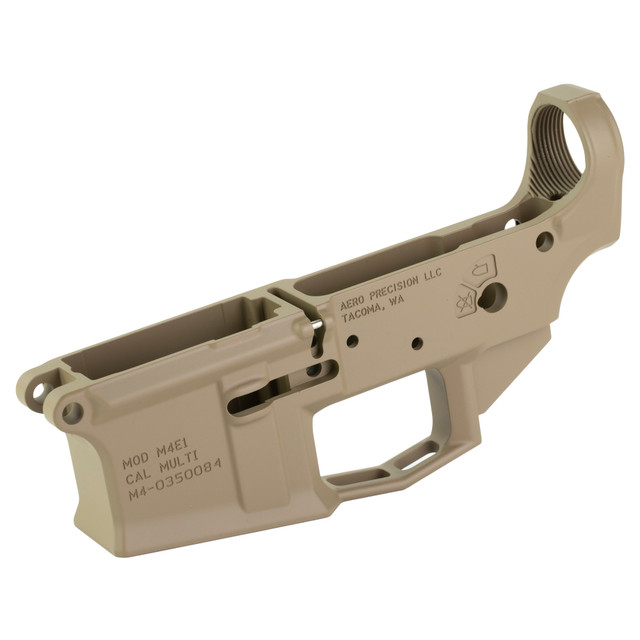 Aero Precision M4E1 Stripped Lower Receiver – Multi-Caliber AR-15 | Flat Dark Earth | Enhanced Design