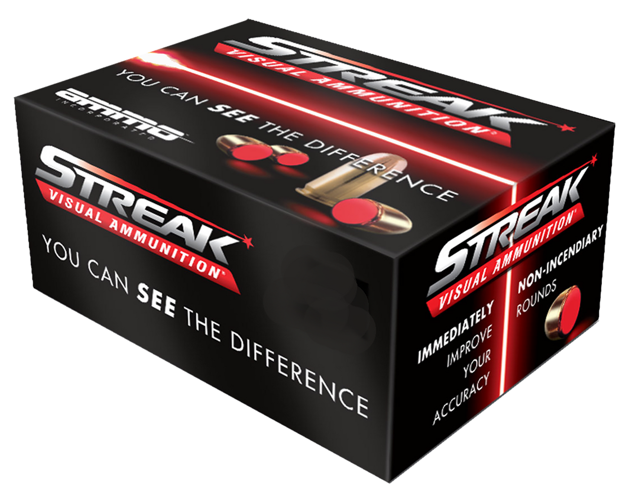 Ammo Inc Streak Visual (RED) 9mm 115gr TMC, 50Bx 20Cs