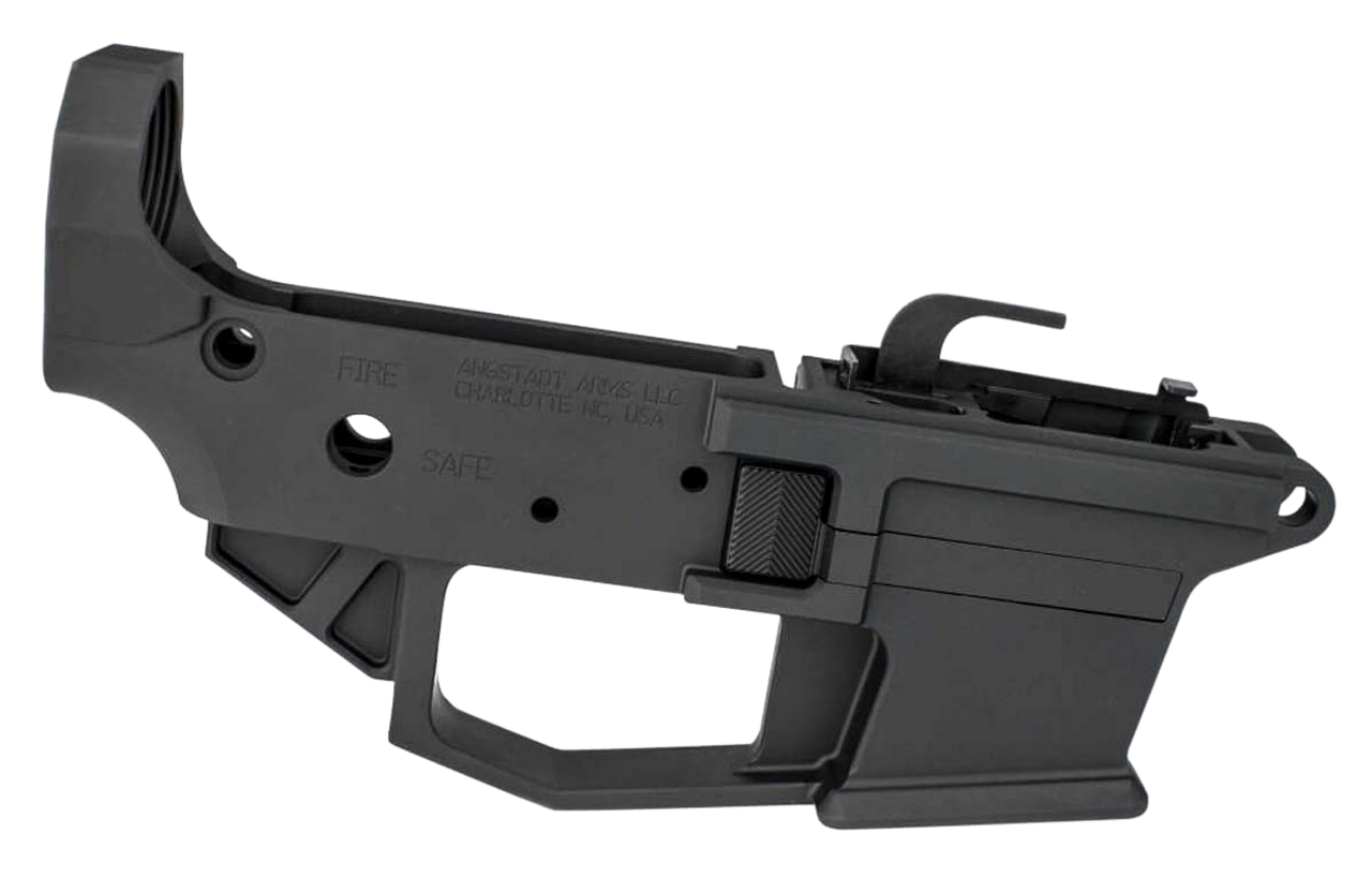Angstadt Arms Lower Receiver AR-15 Platform 9mm, 7075 T6 Alum, Black Hardcoat Anodized, Accepts Glock Mags