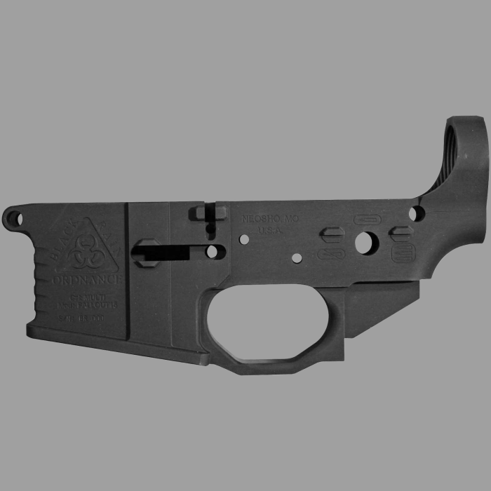 Black Rain BRO Milled Strtipped Lower Receiver AR-15 223/5.56mm Black Hard