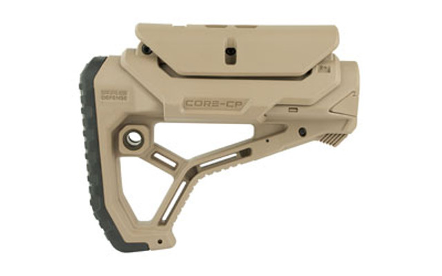FAB Defense AR-15 Buttstock with Adjustable Cheek Rest – Fits Mil-Spec & Commercial Buffer Tubes