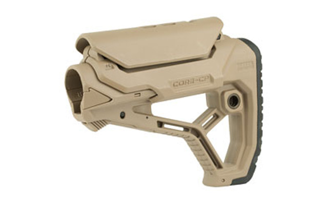 FAB Defense AR-15 Buttstock with Adjustable Cheek Rest – Fits Mil-Spec & Commercial Buffer Tubes