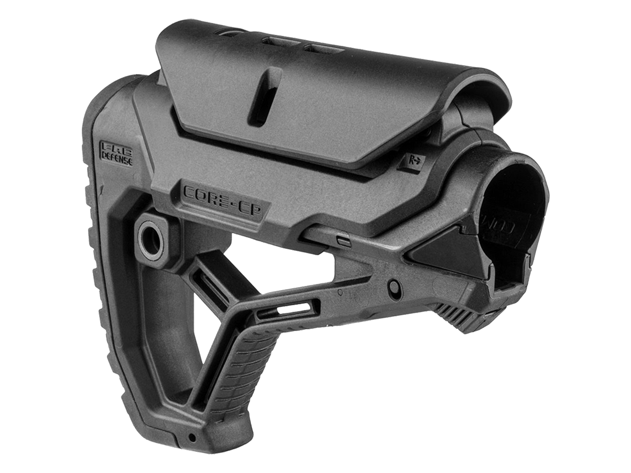 FAB Defense AR-15 Buttstock – Compact, Cheek Rest, Mil-Spec & Commercial Fit