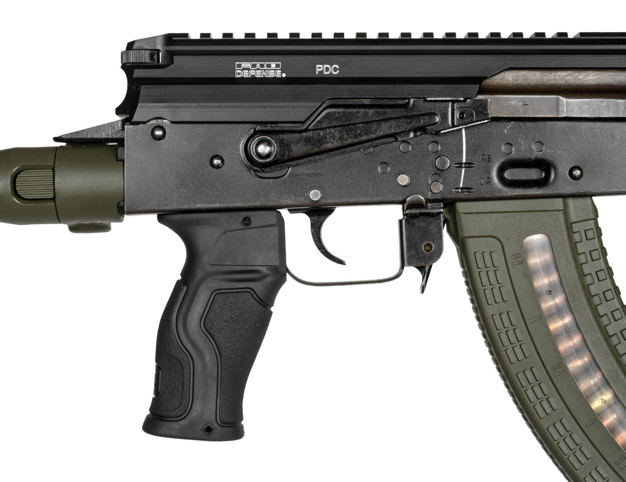 FAB Defense Gradus Rubberized Ergonomic AK Pistol Grip, Polymer, Black