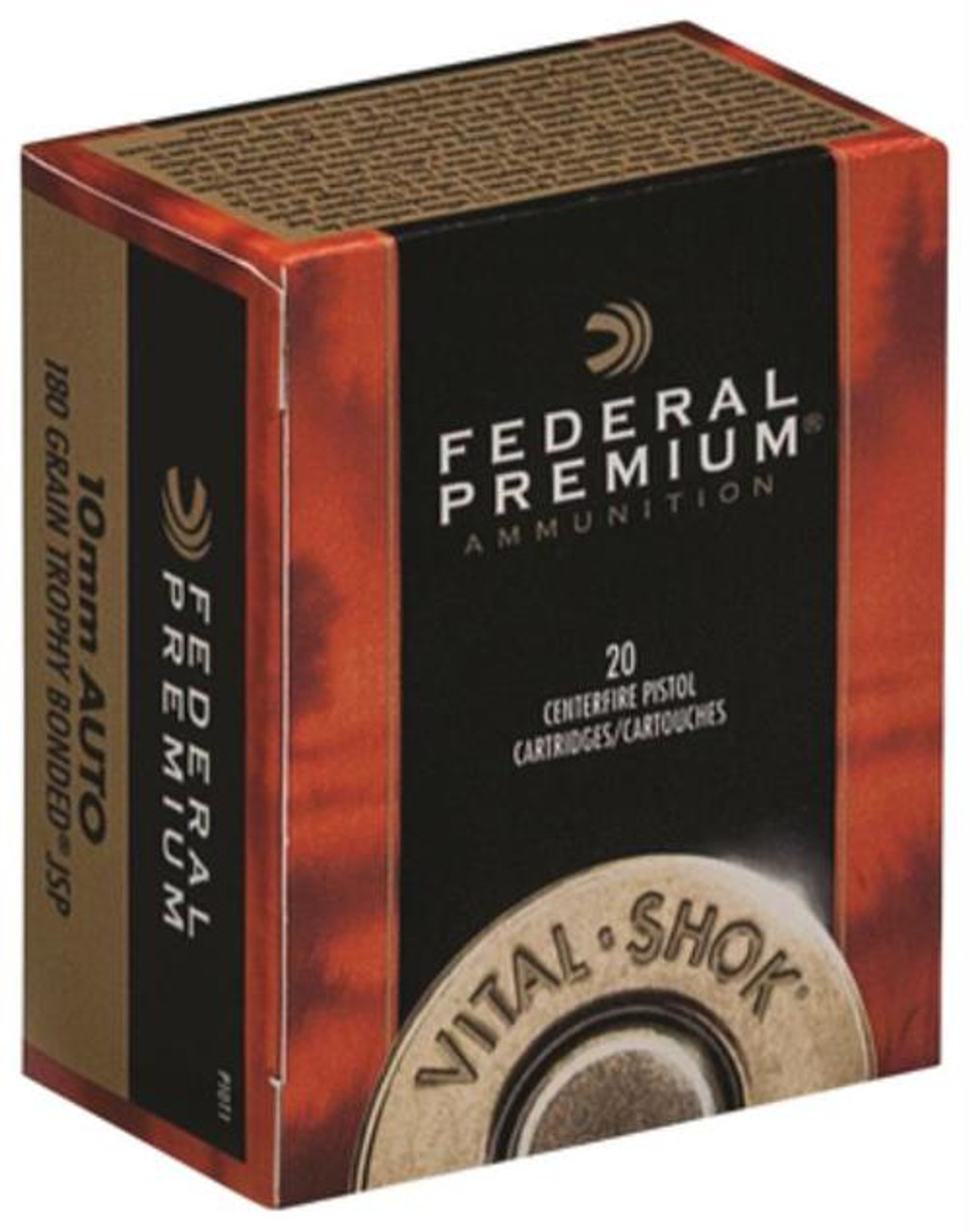 Federal Vital-Shok 10mm 180gr, Trophy Bonded JSP 20rd