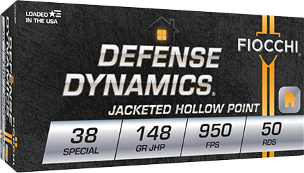 Fiocchi Defense Dynamics 38 Special 148gr, Jacketed Hollow Point 50rd