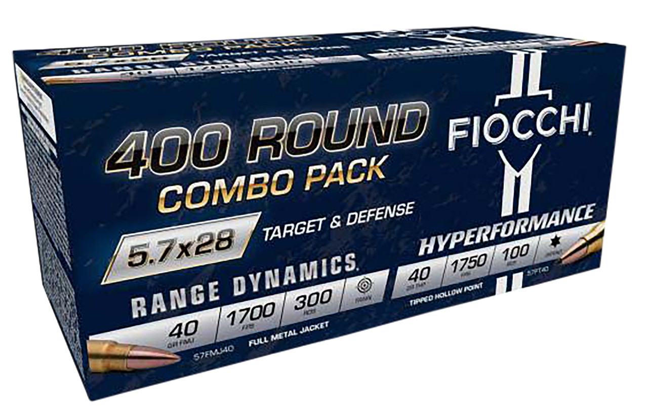 Fiocchi Range Dynamics Hyperformance 5.7x28mm, 40gr, Full Metal Jacket 400rd