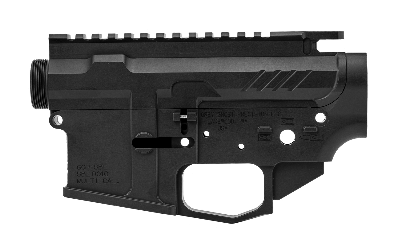 Grey Ghost Precision AR-15 Billet Receiver Set 223 Remington/5.56x45mm,Flared Magazine Well