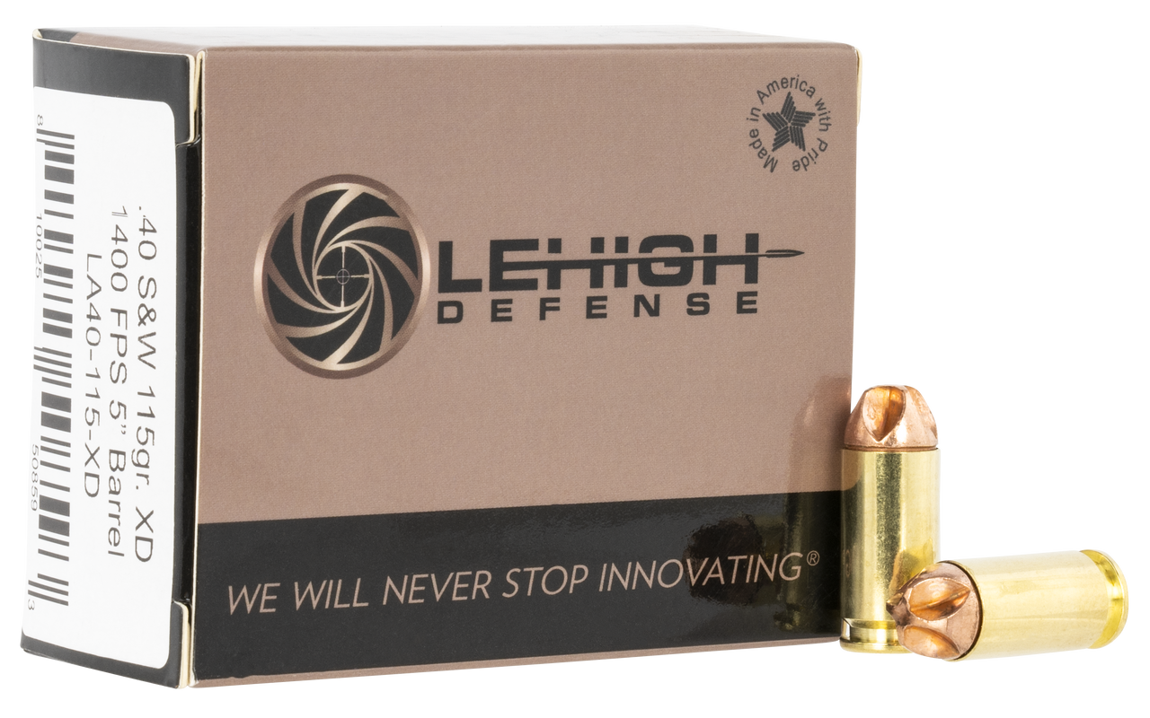 Lehigh Xtreme Defense 40 S&W 115gr, XD FMT 20rds