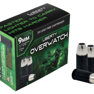 Liberty Ammunition OverWatch Defense 9mm, 72gr OCD, 20Bx 50Cs