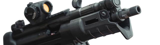 Magpul MOE SL Handguard for HK SP89/MP5K & Clones with 5 Barrel – M-LOK Slots, Polymer Construction, Built-in Hand Stop