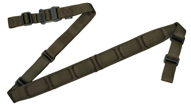 Magpul MS1 Sling, 1.25-1.88 W x 48- 60 L, Padded, Two-Point, Ranger Green