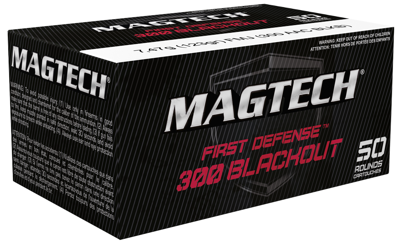 Magtech First Defense Tactical 300 Blackout 200gr, Full Metal Jacket Subsonic 50rd Box