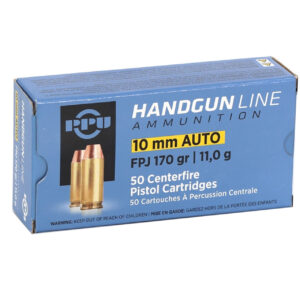 PPU Ammo 10mm 170gr, Full Metal Jacket 50rd