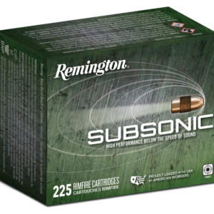 Remington Subsonic Rimfire 22 LR, 40gr, Hollow Point 225rd Box