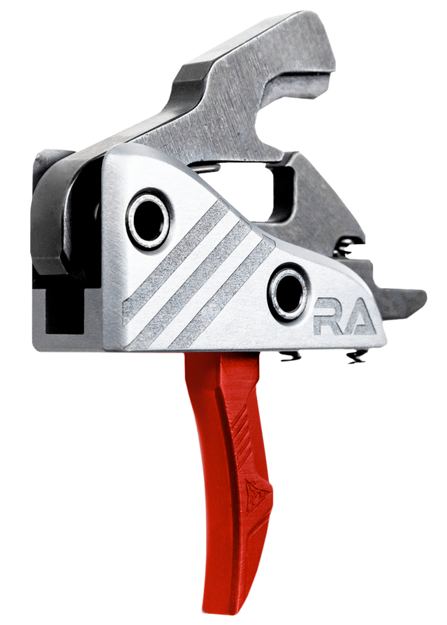 Rise Armament Blitz Trigger, For AR15/AR10/AR9, Single Stage, Red Trigger Blade