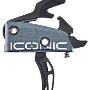 Rise Armament Iconic Two-Stage Curved Trigger, Graphite, 2 lbs Draw Weight