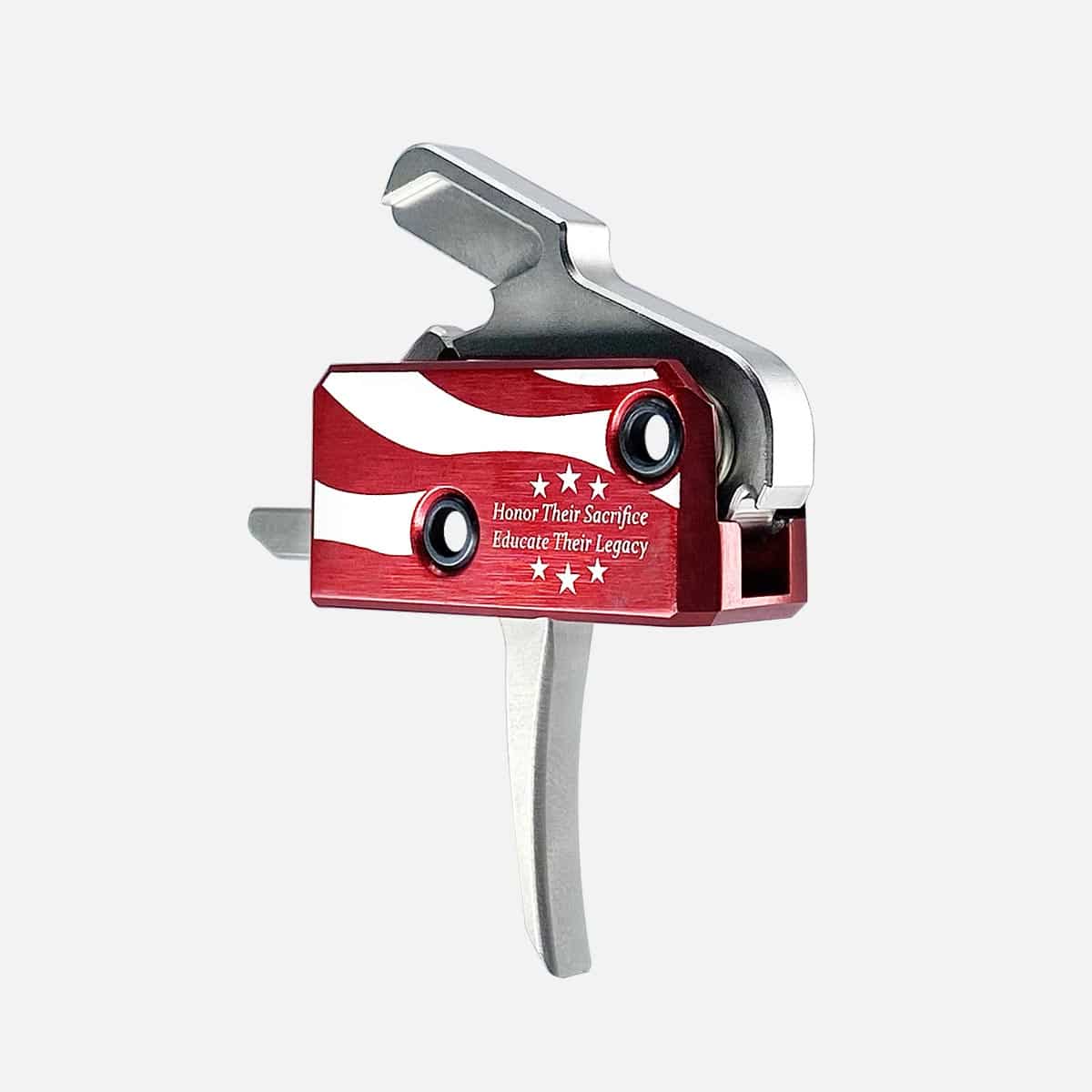 Rise Armament The Patriot High Performance Trigger – AR-Platform Silver/Red/White/Blue Single-Stage Flat 3.50 lbs Right