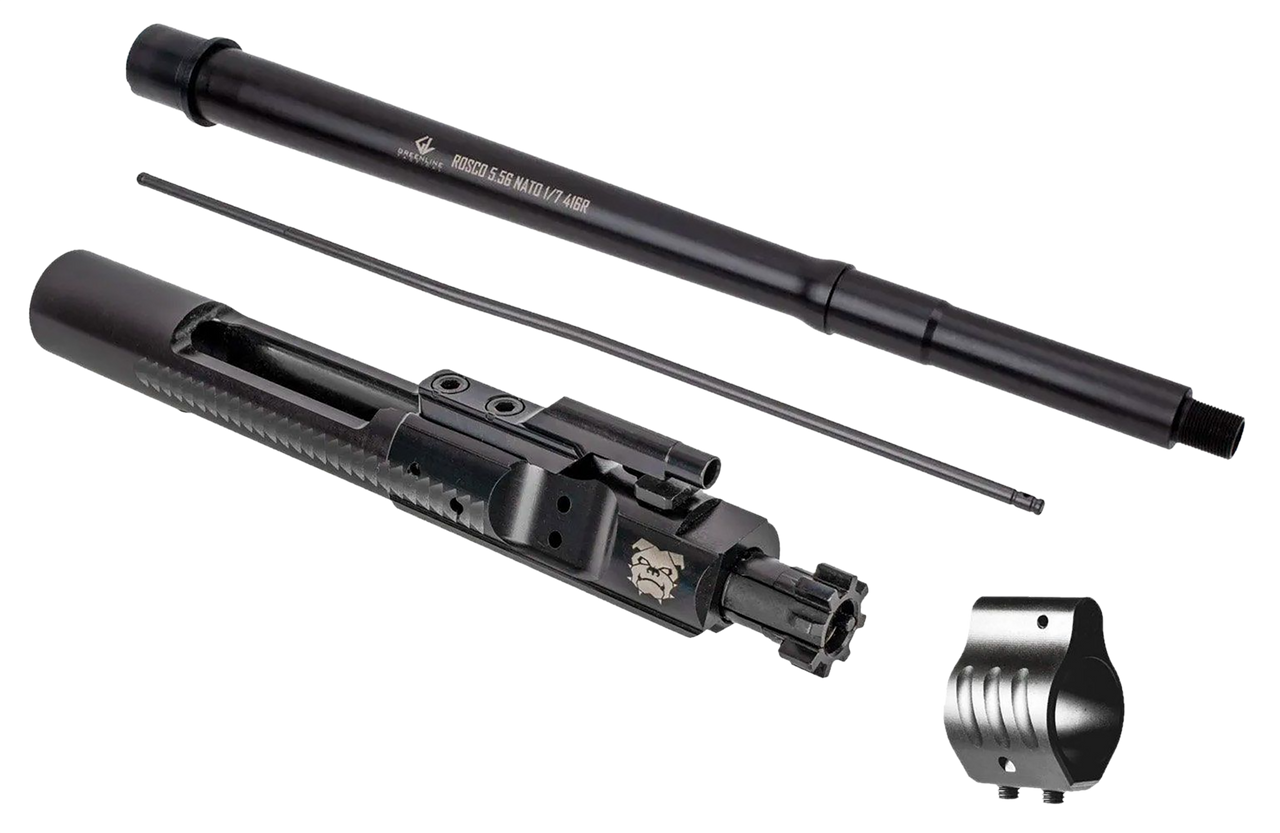 Rosco K9 Saucepack Barrel Kit – 5.56 NATO, 12.5” Patrol Length, Nitride, Includes BCG, Gas Tube & Non-Adjustable Gas Block, AR-15 Compatible