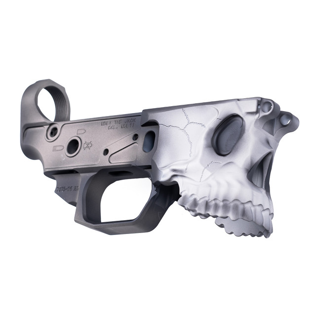 Sharps Bros Badlands "The Jack" Stripped Billet Lower – .223 Rem / 5.56x45mm | Tan Cerakote | Skull Design