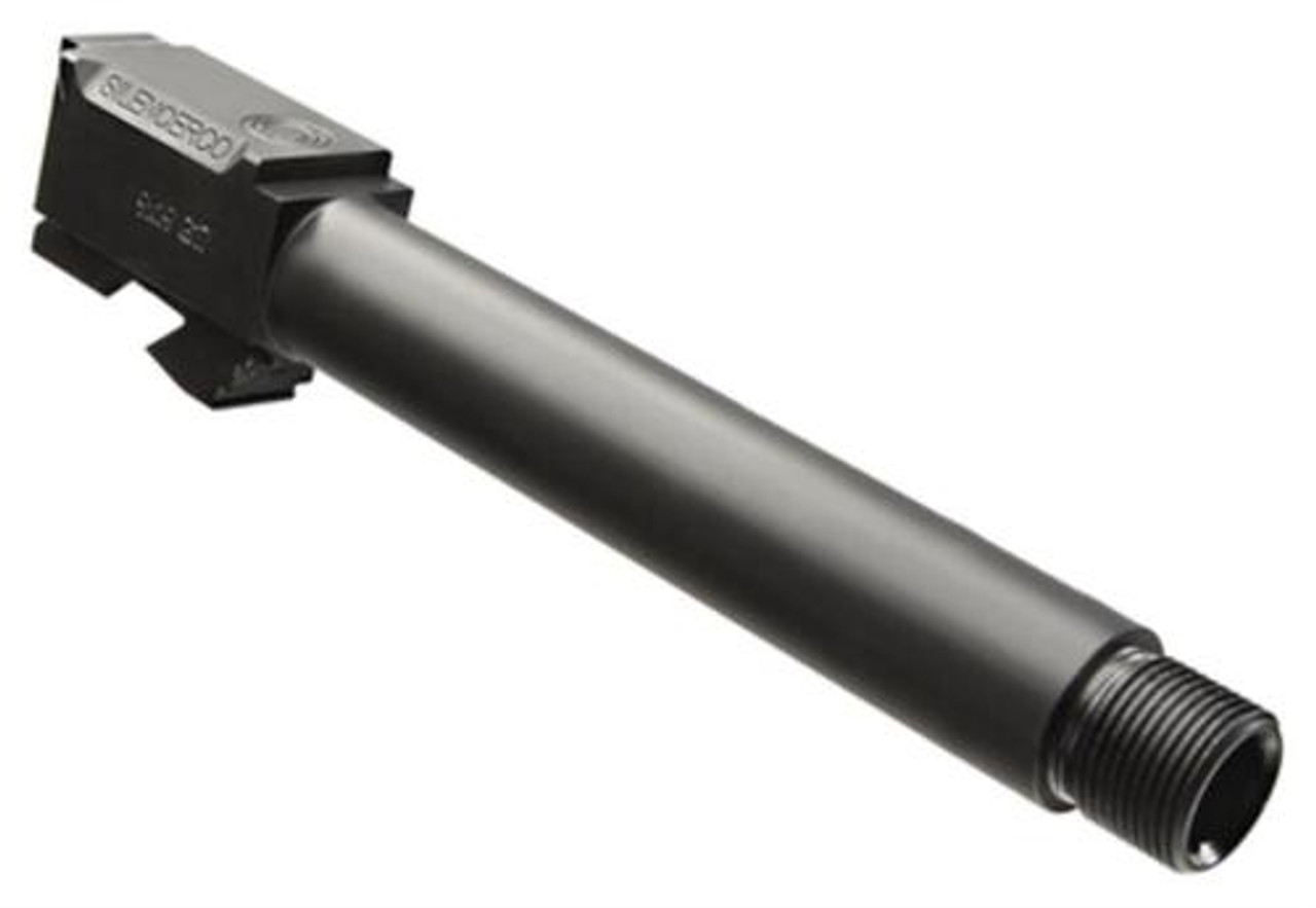 SilencerCo Threaded Barrel – Glock 17, 9mm, 1/2x28 TPI, 5” Black Nitride
