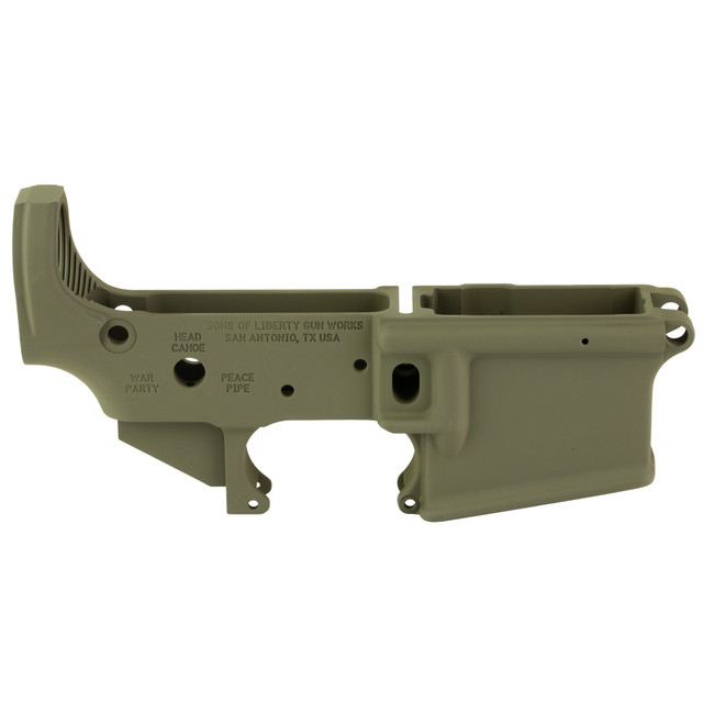 Sons of Liberty Scalper Stripped Lower Receiver, Olive Drab Green Cerakote
