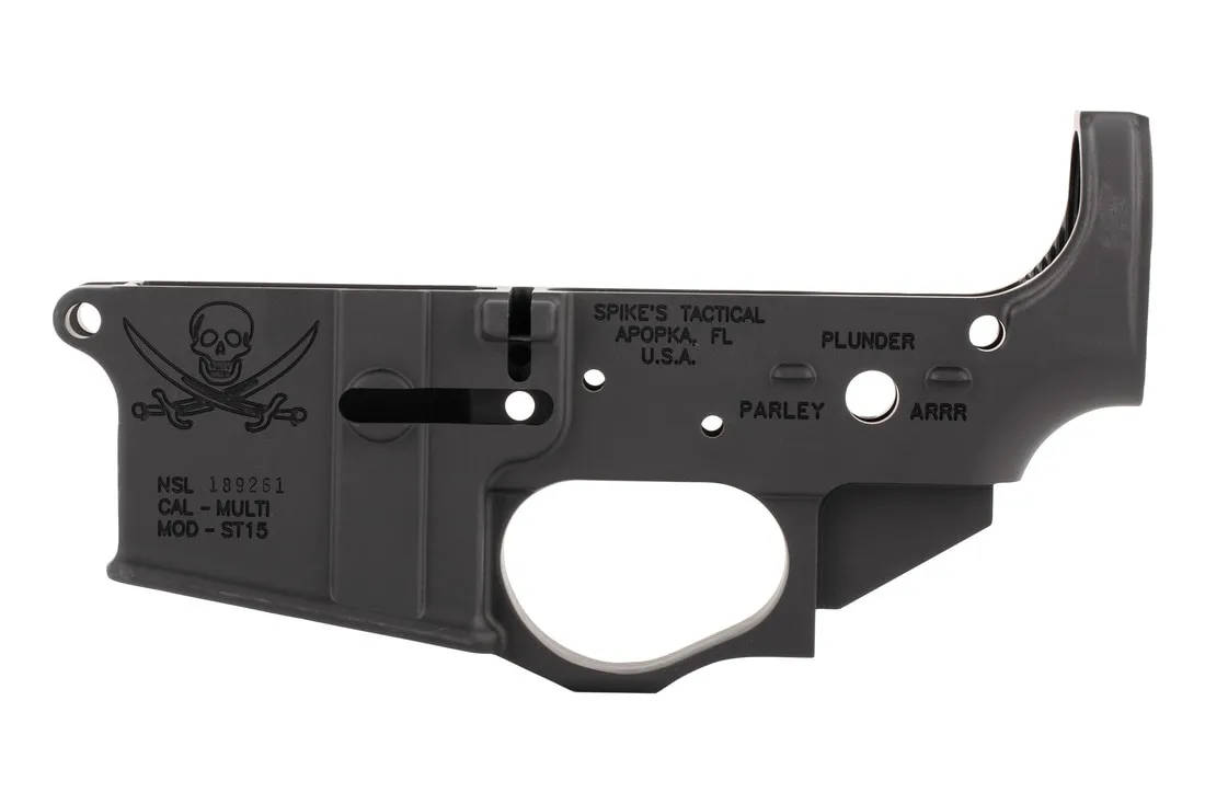 Spikes Lower Receiver Stripped-Calico Jack Logo