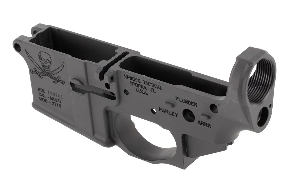 Spikes Lower Receiver Stripped-Calico Jack Logo