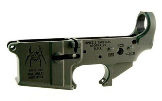 Spikes Lower Receiver Stripped ST-15 Spider, Bullet Marking