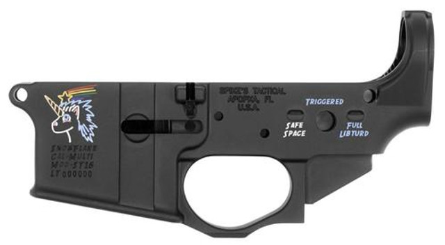 Spikes Lower Snowflake Receiver, Multi-Caliber, Black Hardcoat Anodized