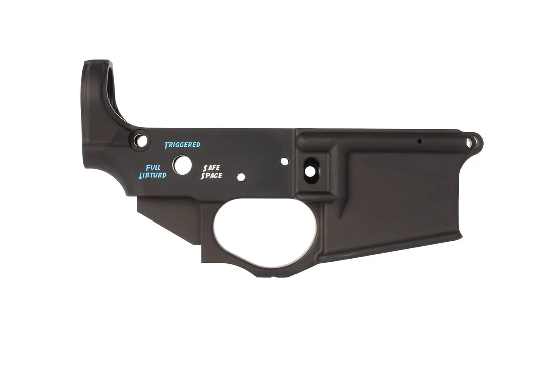 Spikes Tactical Snowflake Stripped Lower Receiver – Multi-Caliber | AR Platform | Black Hardcoat Anodized