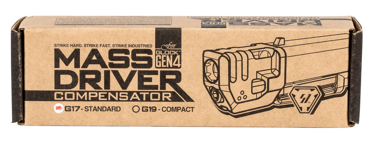 Strike Industries Mass Driver Comp – 9mm – Fits Glock 17 Gen 4 – Includes Recoil Spring Assembly