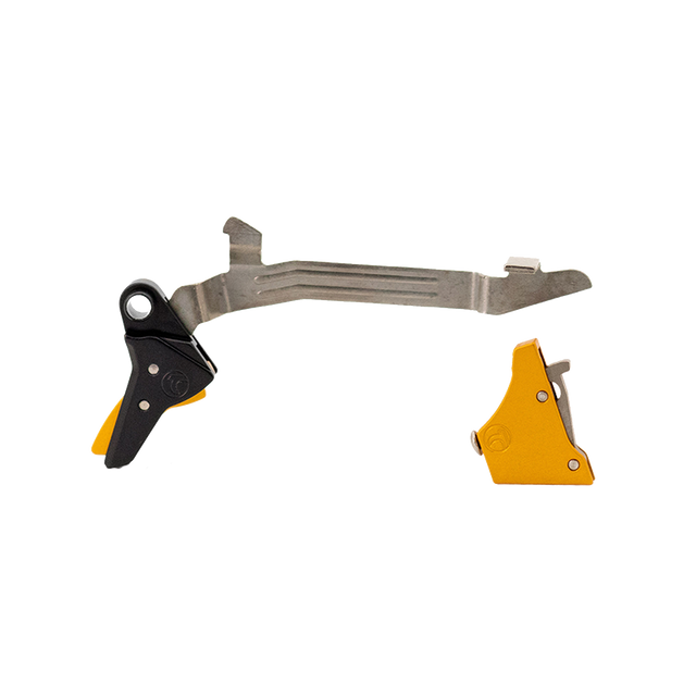 Timney Alpha Competition Trigger – Glock Gen 3/Gen 4 – Gold Anodized – G17, G19, G22, G23, G34 Compatible