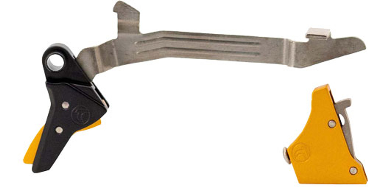Timney Alpha Competition Trigger – Glock Gen 3/Gen 4 – Gold Anodized – G17, G19, G22, G23, G34 Compatible