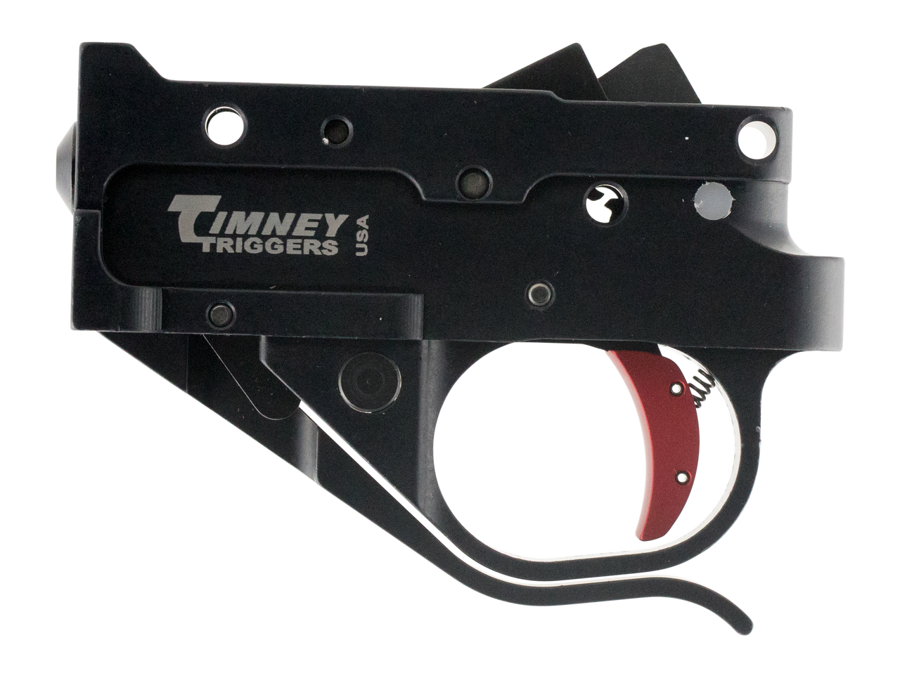 Timney Triggers 10/22 2C – Single-Stage Curved Trigger Upgrade, 2.75 lbs Pull – Black/Red Finish