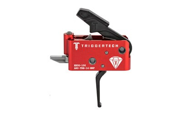TriggerTech Diamond Flat Trigger – AR-15 | Adjustable 1.5–4.0 lb Pull | Right Hand | Includes Install Kit
