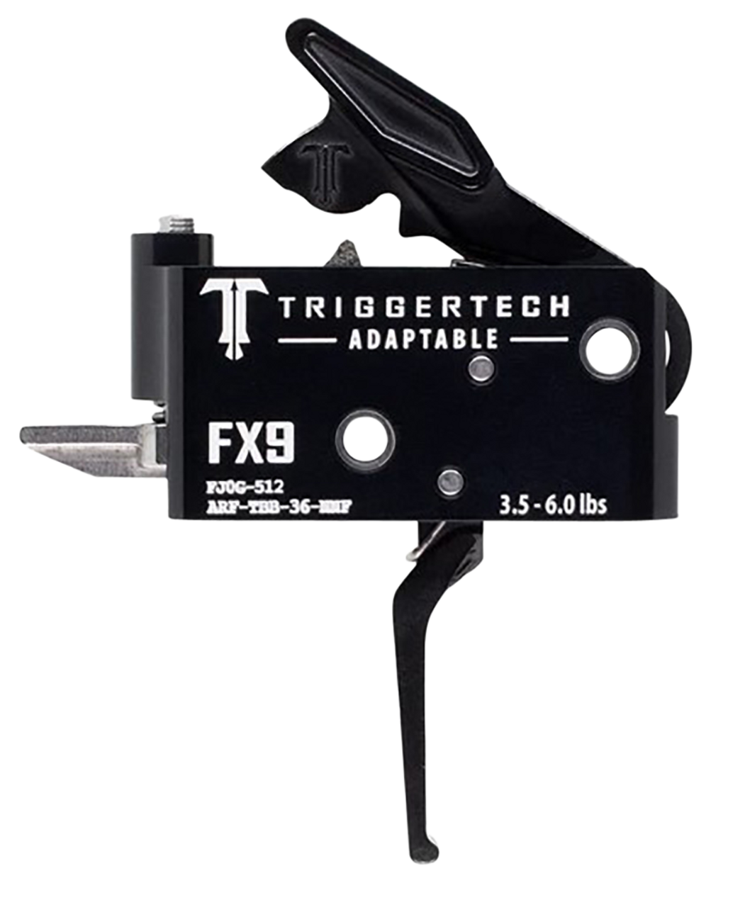 TriggerTech FX-9 Trigger Adaptable, Black PVD Two-Stage Flat 3.50-6 lbs