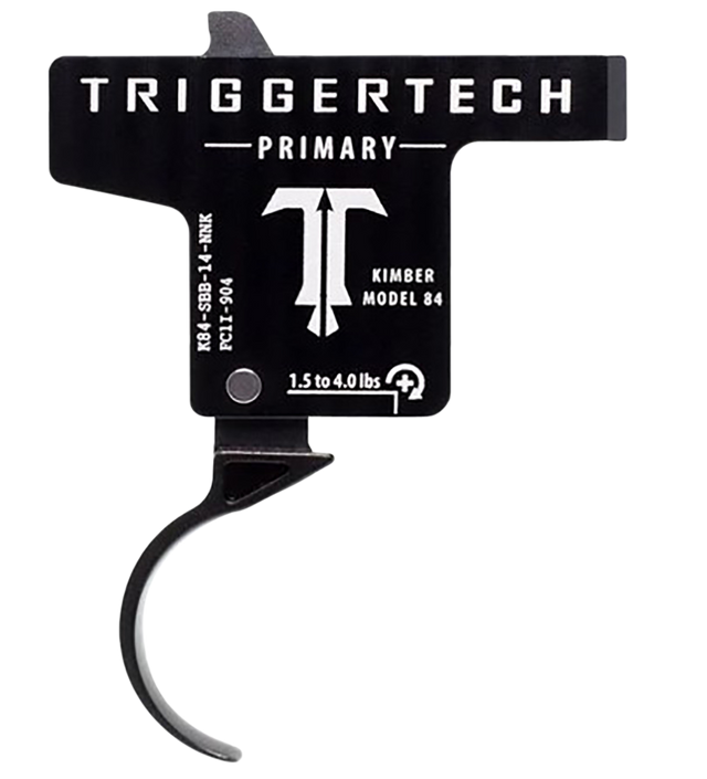 TriggerTech Primary Kimber M84 Black PVD Single-Stage Curved 1.50-4 lbs