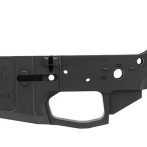 Warrior AR-15 Billet Stripped Upper/Lower Receiver Set, Black Cerakote
