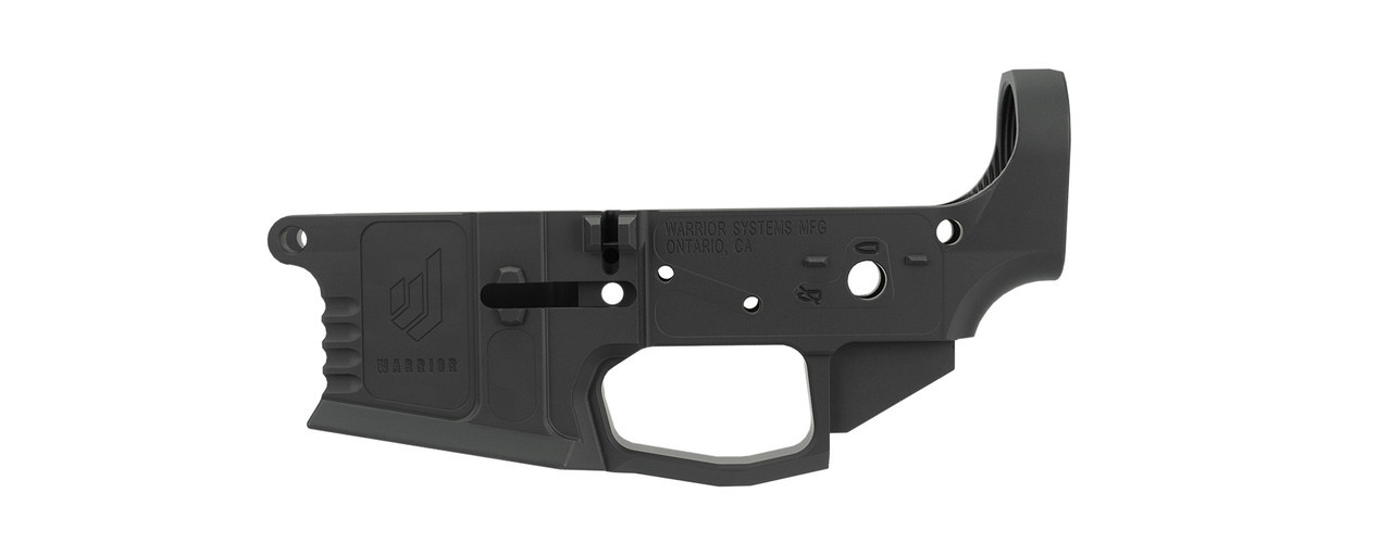 Warrior AR-15 Billet Stripped Upper/Lower Receiver Set, Black Cerakote